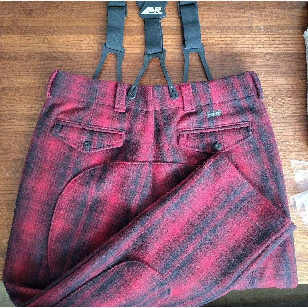 Vintage Woolrich Men's 36x32 Buffalo Plaid Wool Hunting Pants Double Knee/Seat